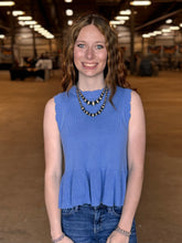 Load image into Gallery viewer, Knit Button Back Detail Peplum Top **2 COLORS**
