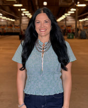 Load image into Gallery viewer, Gingham Smocked Zip Up Top **2 COLORS**
