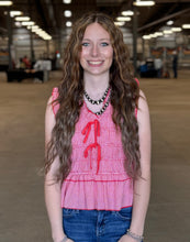 Load image into Gallery viewer, Gingham Smocked Bow Top **2 COLORS**
