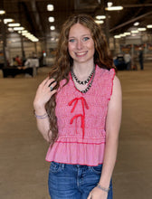 Load image into Gallery viewer, Gingham Smocked Bow Top **2 COLORS**
