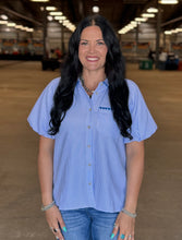 Load image into Gallery viewer, Pinstriped Button Down Top ** 3 COLORS **
