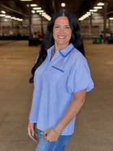 Load image into Gallery viewer, Pinstriped Button Down Top ** 3 COLORS **
