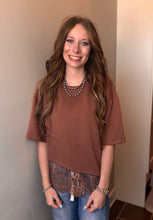 Load image into Gallery viewer, Solid Lace Hem Top ** 3 COLORS ** - PLUS
