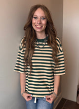 Load image into Gallery viewer, Waffle Striped Top **4 COLORS**
