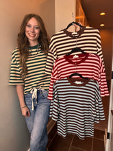 Load image into Gallery viewer, Waffle Striped Top **4 COLORS**
