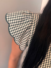 Load image into Gallery viewer, Gingham Scallop Trip Snap Top **2 COLORS**
