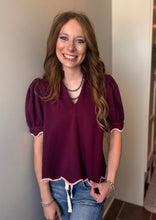 Load image into Gallery viewer, Scallop Trim Top **3 COLORS**
