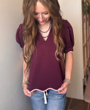 Load image into Gallery viewer, Scallop Trim Top **3 COLORS**
