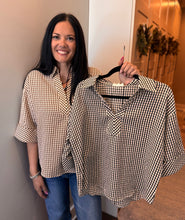 Load image into Gallery viewer, Gingham Collared Shirt **2 COLORS**
