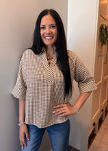 Load image into Gallery viewer, Gingham Collared Shirt **2 COLORS**
