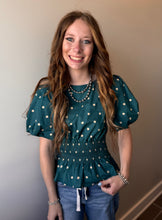 Load image into Gallery viewer, Polka Dot Smocked Waist Top **3 COLORS**
