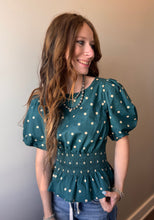 Load image into Gallery viewer, Polka Dot Smocked Waist Top **3 COLORS**
