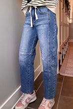 Load image into Gallery viewer, Drawstring Slouchy Barrel Risen Jeans
