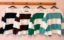 Load image into Gallery viewer, Striped Exposed Seam Top **4 COLORS** - PLUS
