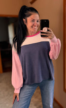Load image into Gallery viewer, Navy Colorblock Top - PLUS
