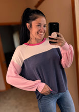 Load image into Gallery viewer, Navy Colorblock Top - PLUS
