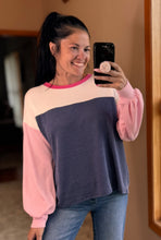 Load image into Gallery viewer, Navy Colorblock Top - PLUS
