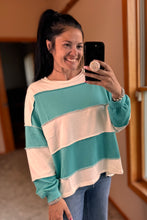 Load image into Gallery viewer, Striped Exposed Seam Top **4 COLORS** - PLUS
