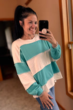 Load image into Gallery viewer, Striped Exposed Seam Top **4 COLORS** - PLUS
