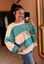 Load image into Gallery viewer, Striped Exposed Seam Top **4 COLORS** - PLUS
