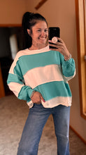 Load image into Gallery viewer, Striped Exposed Seam Top **4 COLORS** - PLUS
