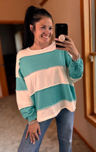 Load image into Gallery viewer, Striped Exposed Seam Top **4 COLORS** - PLUS
