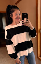 Load image into Gallery viewer, Striped Exposed Seam Top **4 COLORS** - PLUS
