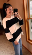 Load image into Gallery viewer, Striped Exposed Seam Top **4 COLORS** - PLUS
