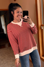 Load image into Gallery viewer, Striped Long Sleeve Pullover Top **7 COLORS**
