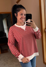 Load image into Gallery viewer, Striped Long Sleeve Pullover Top **7 COLORS**
