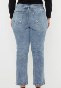Medium Stone Wash Slim Straight KanCan Jeans - PLUS