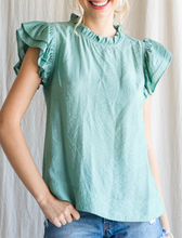 Load image into Gallery viewer, Solid Frilled Top **3 COLORS**
