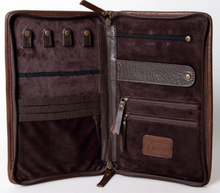 Load image into Gallery viewer, Tooled Leather Clutch Jewelry Case
