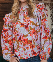 Load image into Gallery viewer, Olive Floral Top
