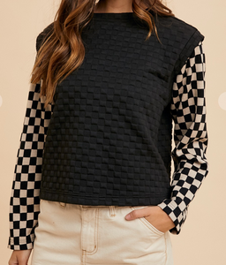 Checkered Textured Top