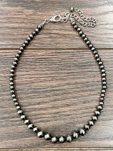 16" Graduated Polished Navajo Pearl Necklace