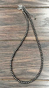 24" 6mm Polished Navajo Pearl Necklace