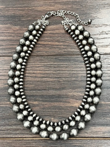 17" 3 Strand Navajo Pearl Necklace