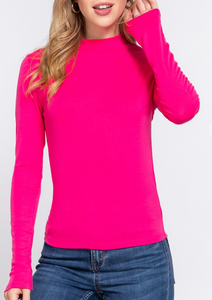 Knit Mock Neck Top **5 COLORS**