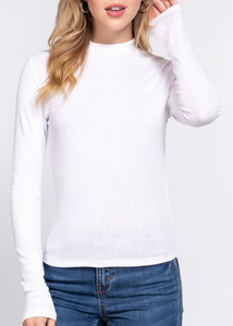 Knit Mock Neck Top **5 COLORS**