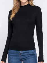 Load image into Gallery viewer, Knit Mock Neck Top **5 COLORS**
