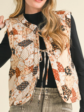 Load image into Gallery viewer, Brown Patchwork Vest
