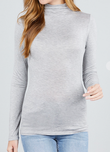 Jersey Mock Neck Top **7 COLORS**