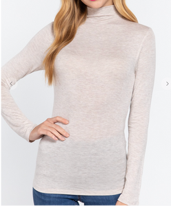 Jersey Mock Neck Top **7 COLORS**