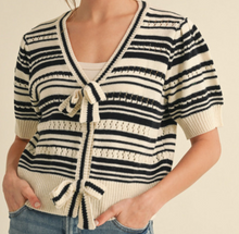 Load image into Gallery viewer, Striped Knit Cardigan Top **2 COLORS**
