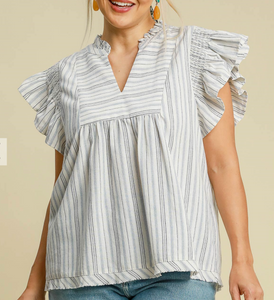 Striped Babydoll Top **2 COLORS** - PLUS