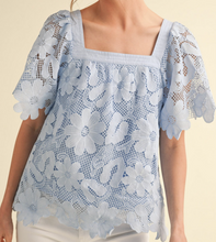 Load image into Gallery viewer, Floral Lace Square Neck Top **4 COLORS**
