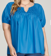 Load image into Gallery viewer, Blue Poplin Top
