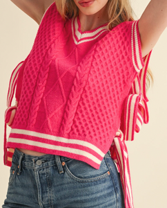 Double Side Tie Sweater Vest **2 COLORS**