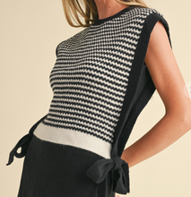 Load image into Gallery viewer, Striped Side Tie Sweater Vest **2 COLORS**

